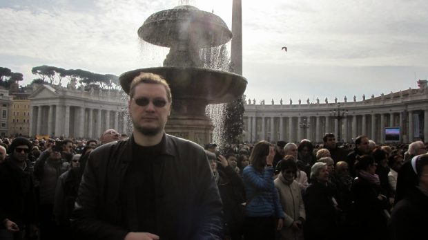 Mr. Peleckis in Vatican, the only country without rock music.